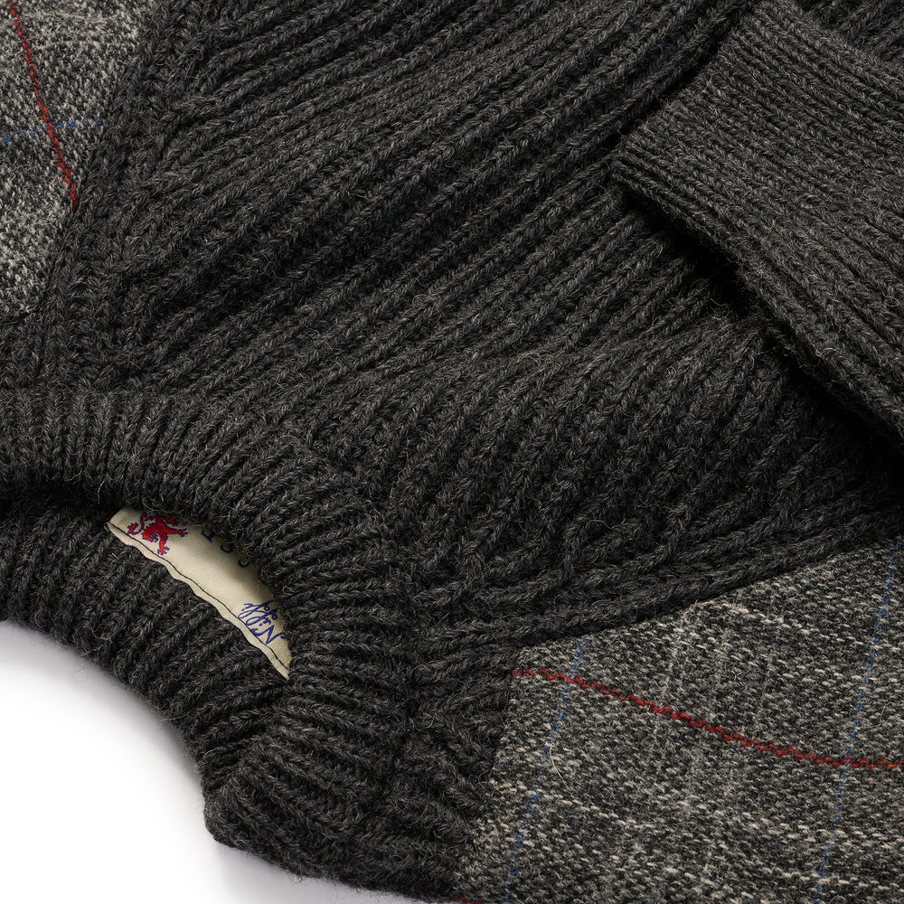 
                  
                    Chunky Crew Neck Wool Sweater with Harris Tweed patches
                  
                