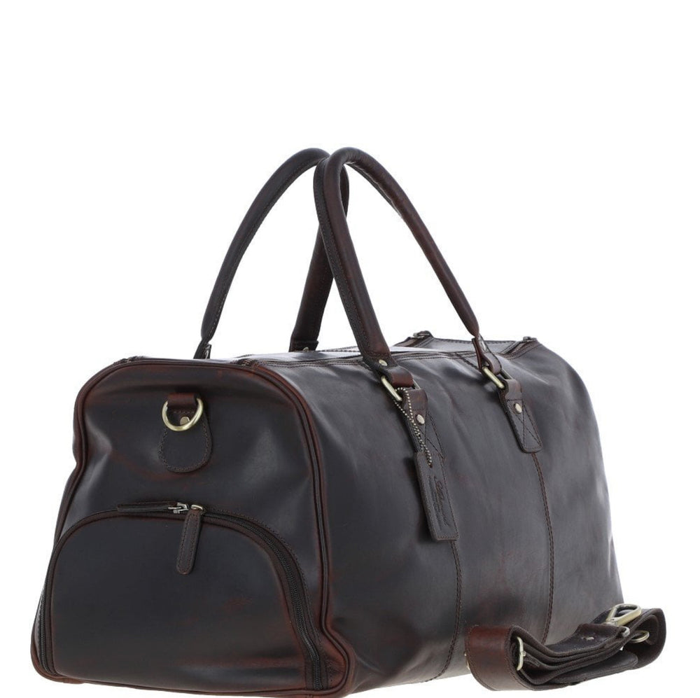 Leather Weekend Bag Brown