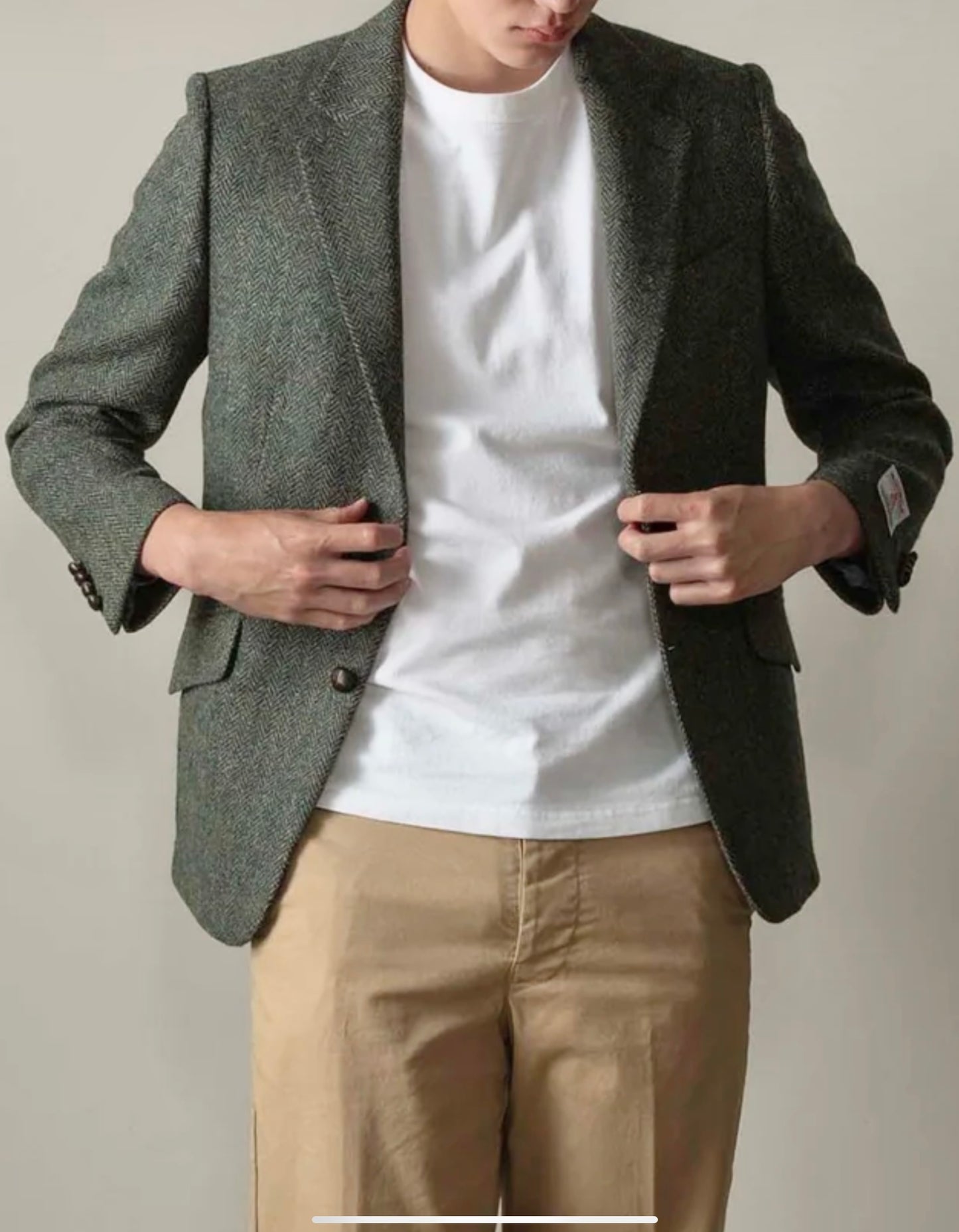 
                  
                    Men's Harris Tweed Finlay Jacket - Dark Green Herringbone
                  
                