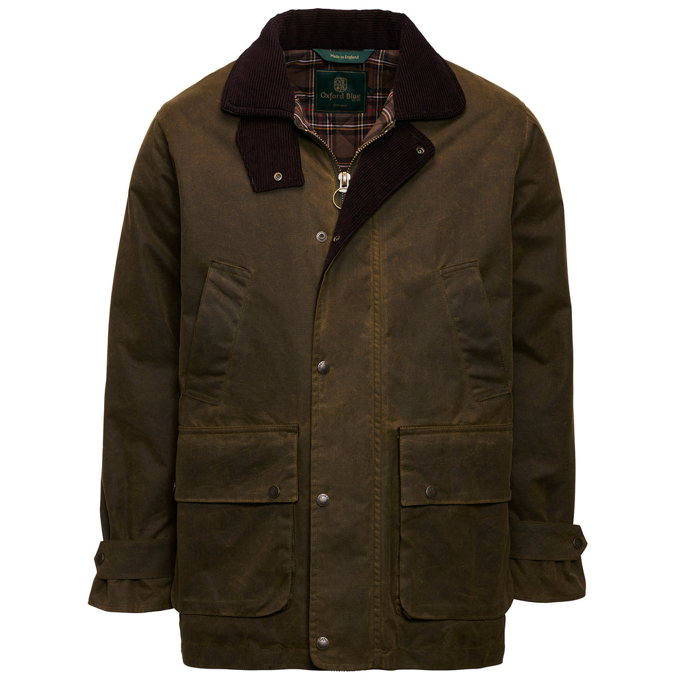 Men's Wax Jackets Knightsbridge - OLIVE GREEN